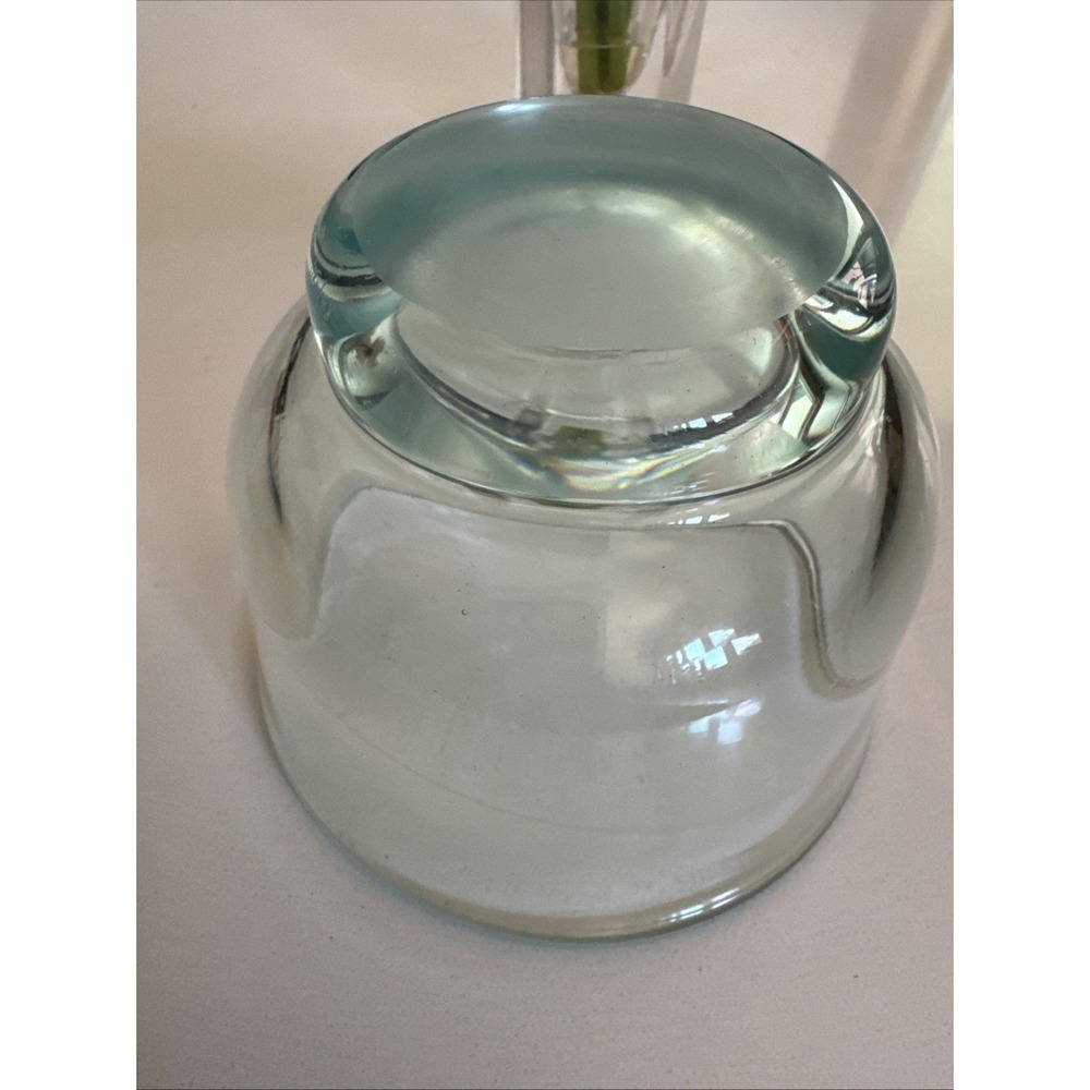 Vintage Handblown Art Glass Bowl Signed James Kingwell Icefire Studios Green - Picture 7 of 7